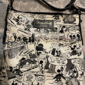 Dooney & Bourke Black and White Comic Crossbody Bag